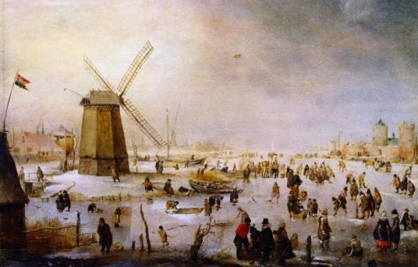 Hendrick Avercamp Winter Scene On A Frozen Canal