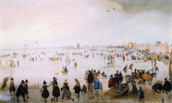 Hendrick Avercamp Winter Scene Outside The Wall Of Kampen