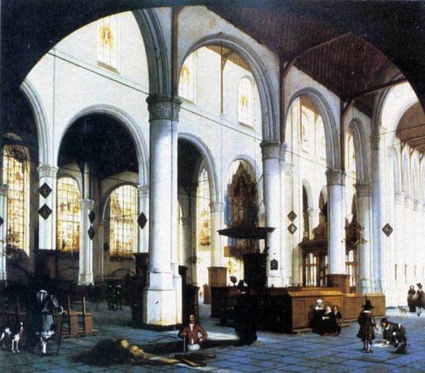 Interior Of Sint Janskerk by Hendrick Cornelisz Van Vliet