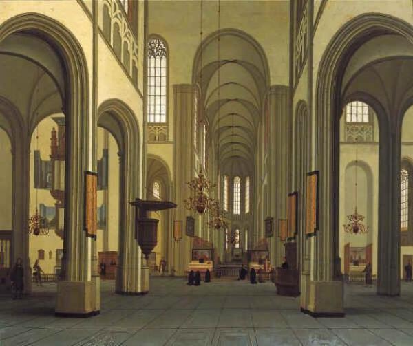 Interior Of The Dom Church In Utrecht by Hendrick Cornelisz Van Vliet