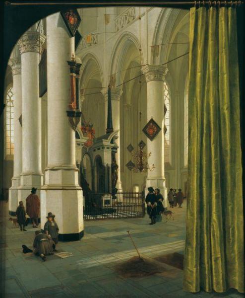 Interior Of The New Church At Delft by Hendrick Cornelisz Van Vliet