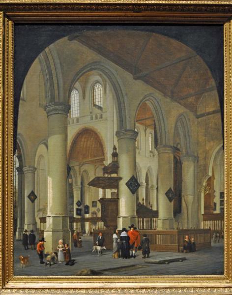 Interior Of The Old Church At Delft by Hendrick Cornelisz Van Vliet