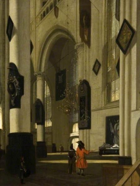 Interior Of The Oude Kerk, Delft by Hendrick Cornelisz Van Vliet