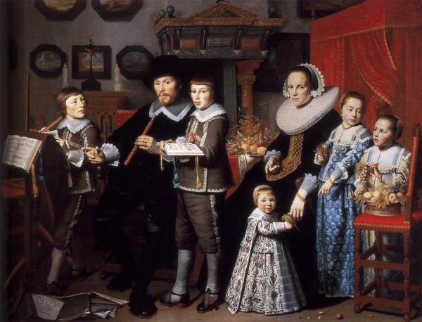 Portrait Of Michiel Van Der Dussen And His Family by Hendrick Cornelisz Van Vliet