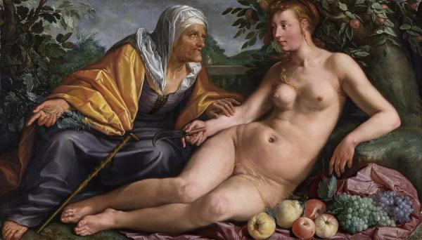 Vertumnus And Pomona by Hendrick Goltzius Oil Painting Reproductions