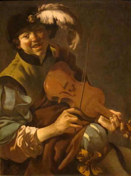 A Boy Violinist by Hendrick Terbrugghen