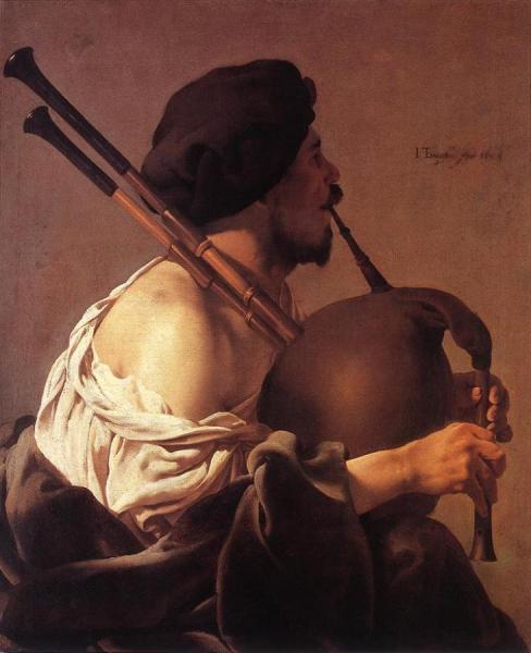 Bagpipe Player by Hendrick Terbrugghen