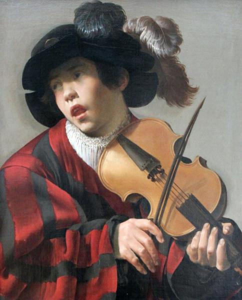 Singer With Stringed Instrument by Hendrick Terbrugghen
