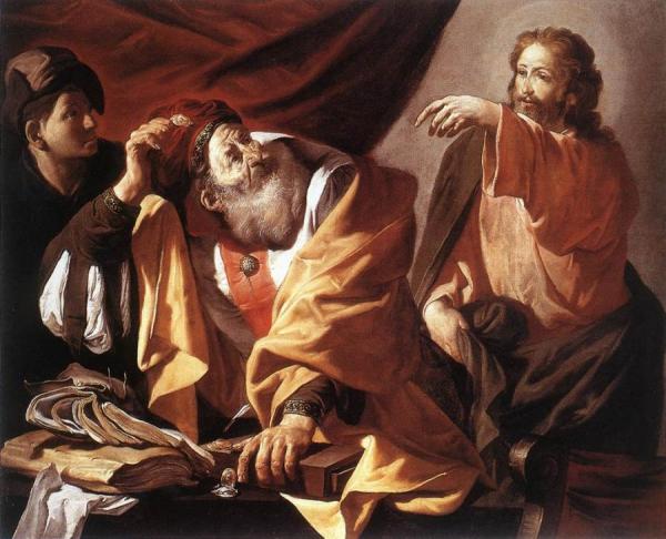 The Calling Of St Matthew by Hendrick Terbrugghen Oil Painting Reproductions