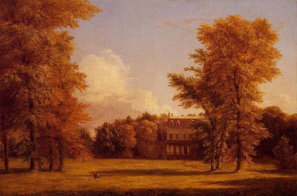 The Van Rensselaer Manor House by Hendrik-dirk Kruseman Van Elten
