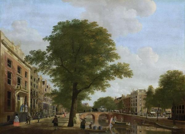 View Of The Herengracht In Amsterdam Leidsestraat by Hendrik Keun