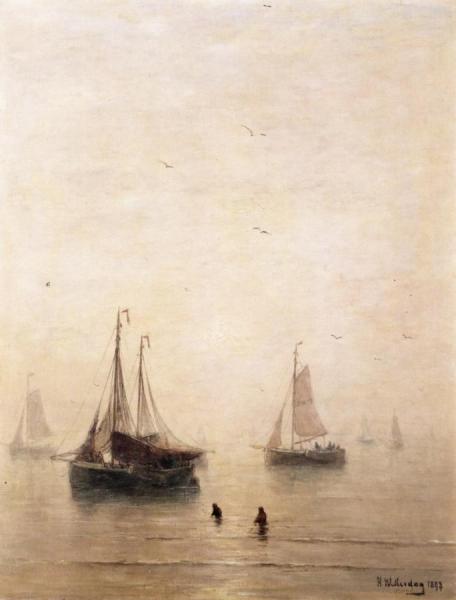 Hendrik Willem Mesdag Fishing Boats At Sea