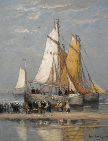 Hendrik Willem Mesdag The Return Of The Fishing Fleet On Scheveningen Beach I