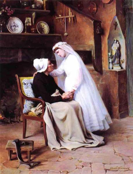 First Communion by Henri Alphonse Laurent-desrousseaux