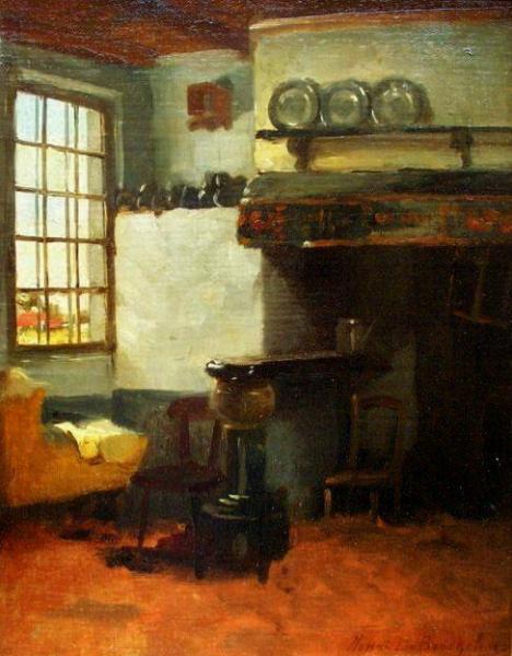 The Flemish Stove by Henri De Braekeleer
