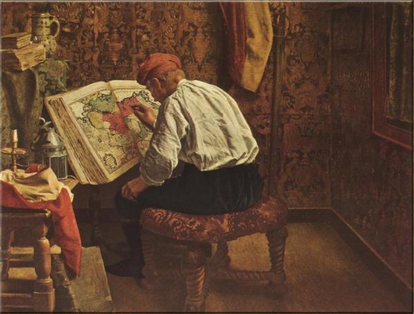 The Geographer by Henri De Braekeleer Oil Painting Reproductions