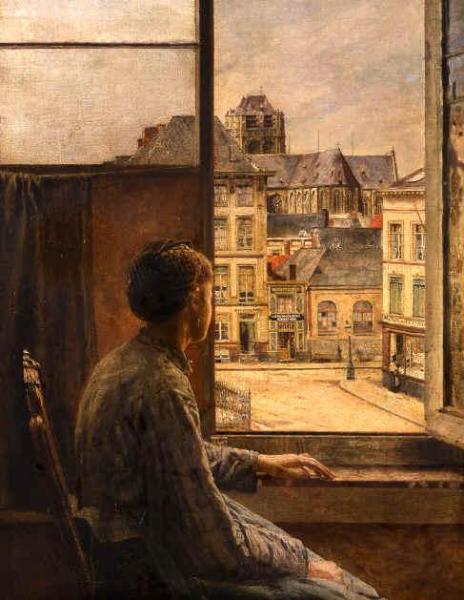 The Teniersplaats, Antwerp by Henri De Braekeleer