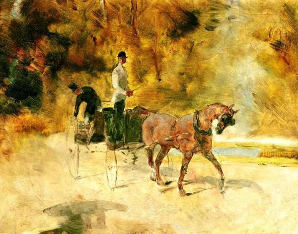 Henri De Toulouse-lautrec A Dog Cart