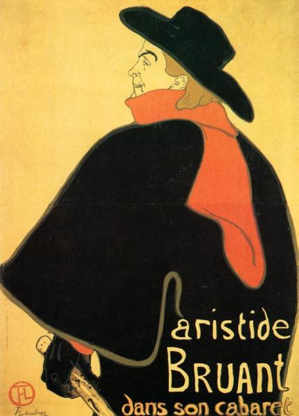 Aristide Bruant Dans Son Cabaret by Henri De Toulouse-lautrec