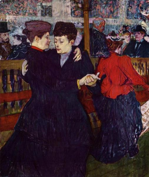At The Moulin Rouge: The Two Waltzers by Henri De Toulouse-lautrec Oil Painting Reproductions