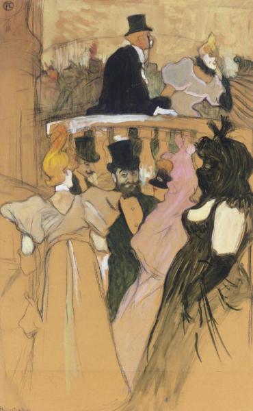 At The Opera Ball by Henri De Toulouse-lautrec