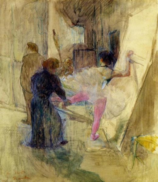 Behind The Scenes by Henri De Toulouse-lautrec
