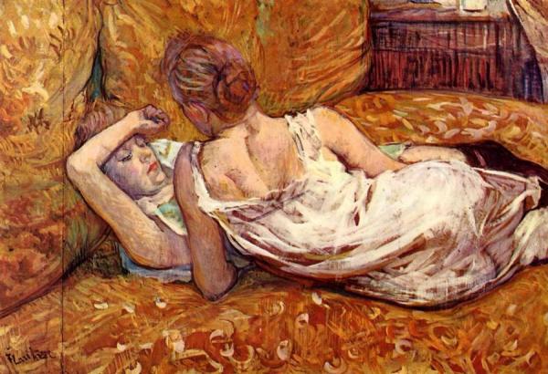 Devotion: The Two Girlfriends by Henri De Toulouse-lautrec Oil Painting Reproductions