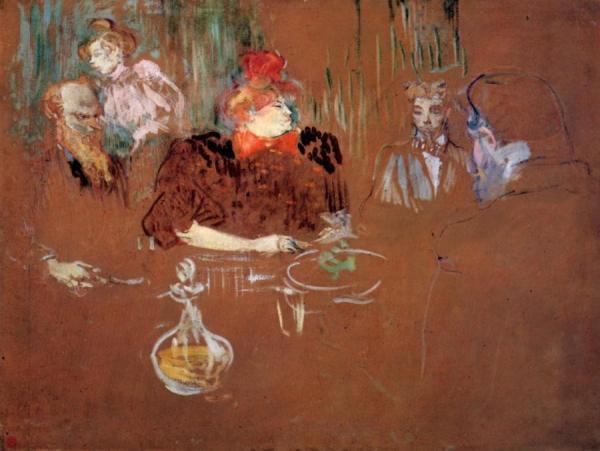 Dinner At The House Of M. And Mme. Nathanson by Henri De Toulouse-lautrec