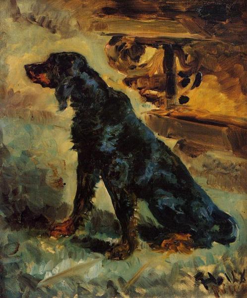 Dun, A Gordon Setter Belonging To Comte Alphonse De Toulouse-lautrec by Henri De Toulouse-lautrec
