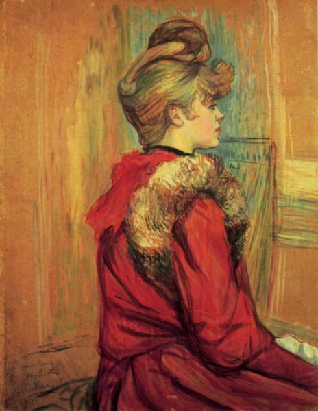 Girl In Aa Fur, Mademoiselle Jeanne Fontaine by Henri De Toulouse-lautrec