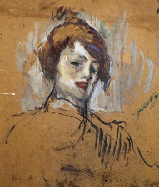 Head Of A Woman by Henri De Toulouse-lautrec