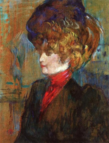 Head Of An English Lady by Henri De Toulouse-lautrec