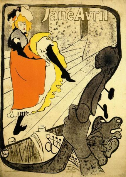 Jane Avril by Henri De Toulouse-lautrec