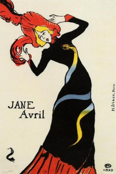 Jane Avril by Henri De Toulouse-lautrec