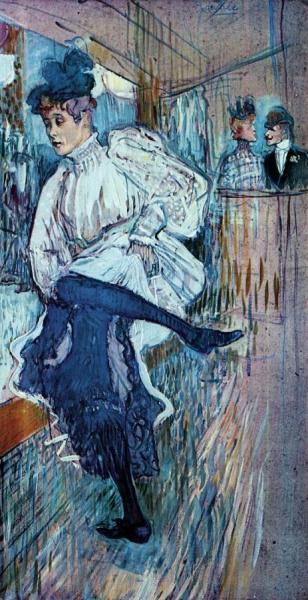 Jane Avril Dancing by Henri De Toulouse-lautrec