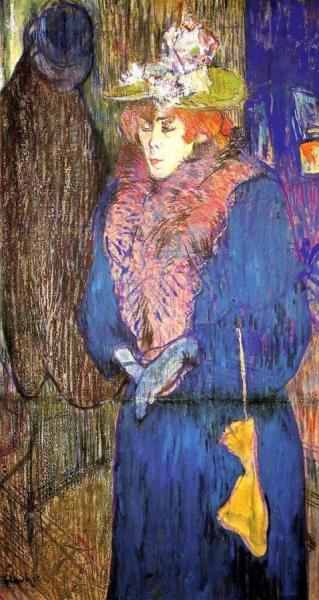 Jane Avril Entering The Moulin Rouge by Henri De Toulouse-lautrec