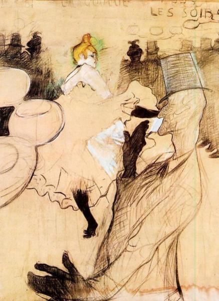 Le Goulue And Valentin, The 'boneless One' by Henri De Toulouse-lautrec