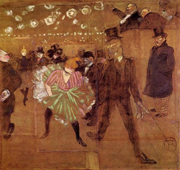Le Goulue Dancing With Valentin-le-desosse by Henri De Toulouse-lautrec
