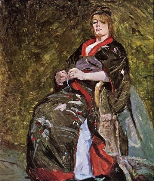 Lili Grenier In A Kimono by Henri De Toulouse-lautrec