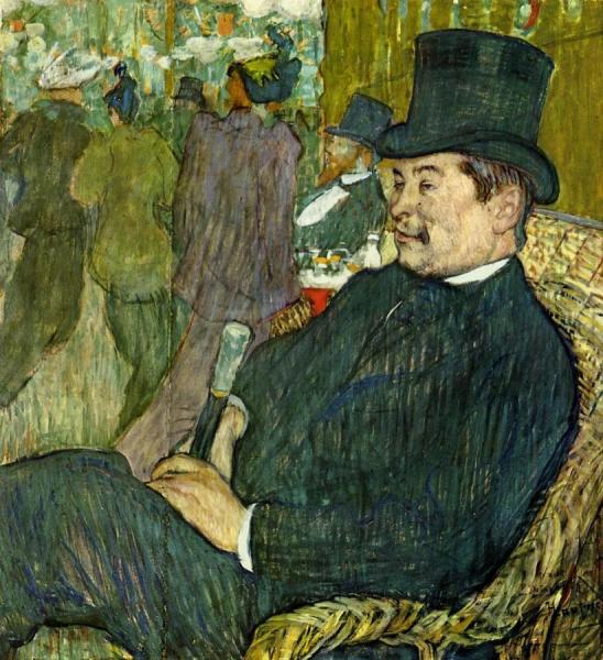 M. Delaporte At The Jardin De Paris by Henri De Toulouse-lautrec