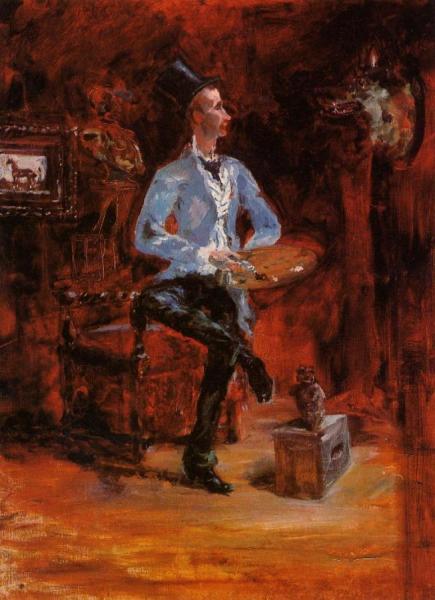 Princeteau In His Studio by Henri De Toulouse-lautrec