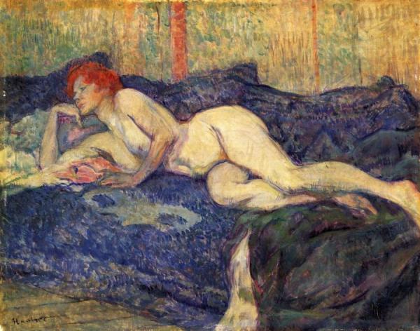 Reclining Nude by Henri De Toulouse-lautrec