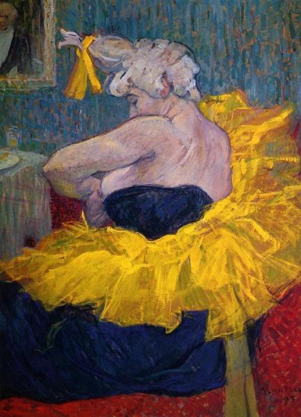 The Clowness Cha-u-kao Fastening Her Bodice by Henri De Toulouse-lautrec