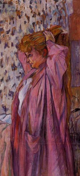 The Madame Redoing Her Bun by Henri De Toulouse-lautrec