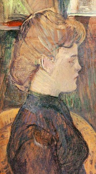 The Painter's Model Helene Vary In The Studio by Henri De Toulouse-lautrec