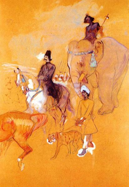 The Procession Of The Raja by Henri De Toulouse-lautrec