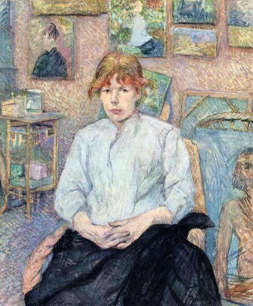 The Redhead With A White Blouse by Henri De Toulouse-lautrec