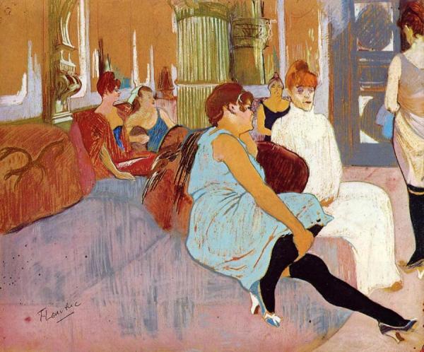 The Salon In The Rue Des Moulins by Henri De Toulouse-lautrec