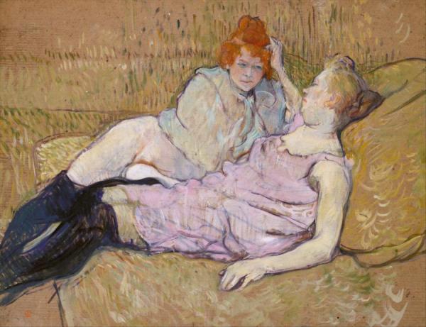The Sofa by Henri De Toulouse-lautrec