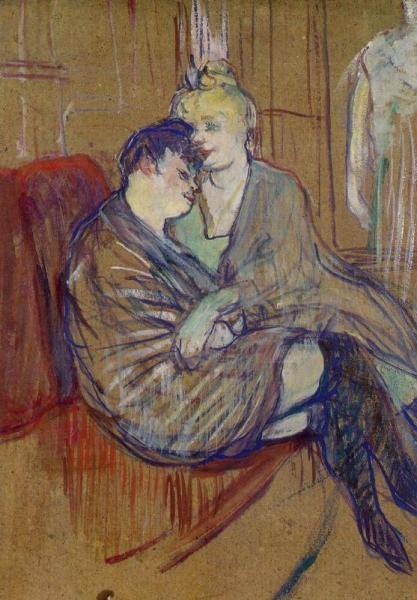 The Two Girlfriends by Henri De Toulouse-lautrec Oil Painting Reproductions